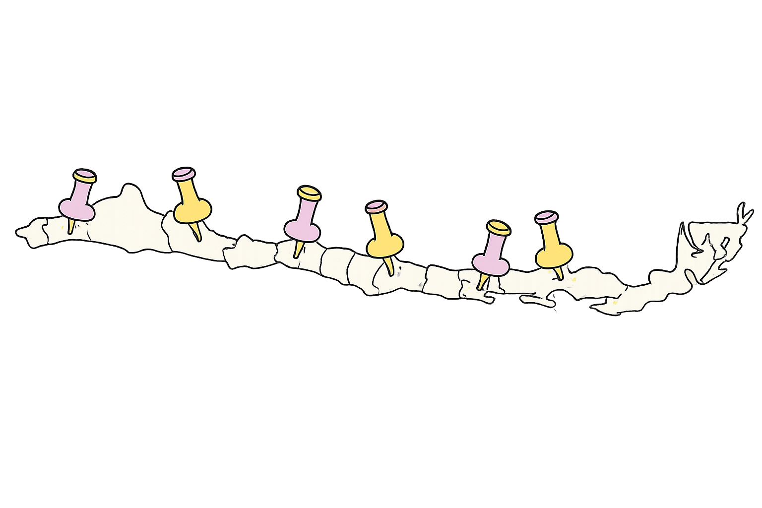 Mapa de Chile estilizado con marcadores — EducaTIA